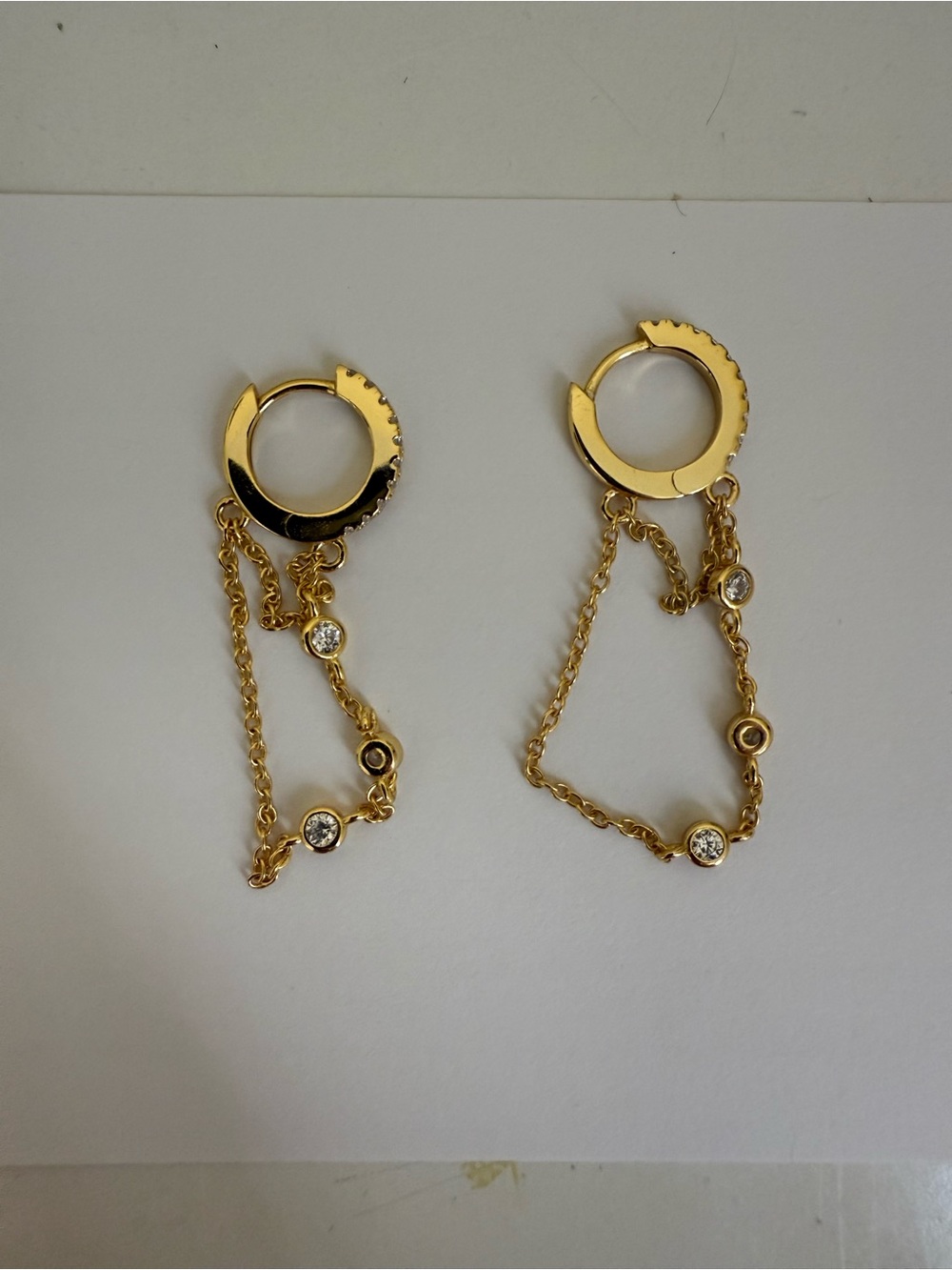 Anna Zuckerman Huggie Drop Earrings - Picture 4 of 4